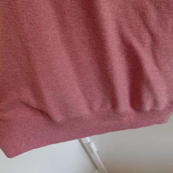 NWT J Crew Men's Cotton Crewneck Sweater in Garter Stitch Size L Pink Casual - Picture 8 of 10